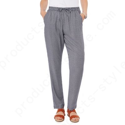 womens navy tapered trousers
